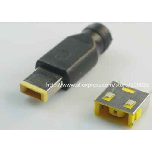 2 pairs Laptop DC Power Jack Connector Female Socket Vertical plus 5.5x2.0 mm Adapter DC Power Plug