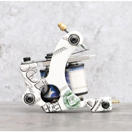 2019 Coil Tattoo Machine 8 Warps Coils Tattoo Gun For Liner Shader For Beginner Professional Artist Chinese Painting Style