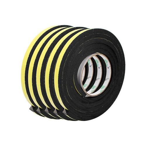 5pcs 10mm x 8mm Single Sided Self Adhesive Shockproof Sponge Foam Tape 2M Length
