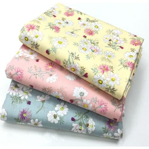 50x160cm blue yellow pink chrysanthemum printed cotton fabric Bedding Quilting Clothing DIY fabric Home Decor