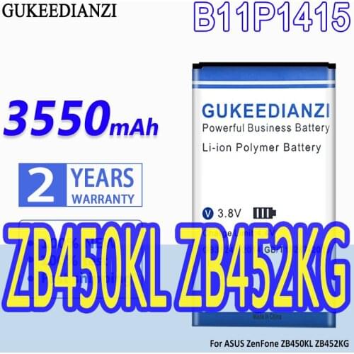 High Capacity GUKEEDIANZI Battery B11P1415 3550mAh For ASUS ZenFone ZB450KL ZB452KG