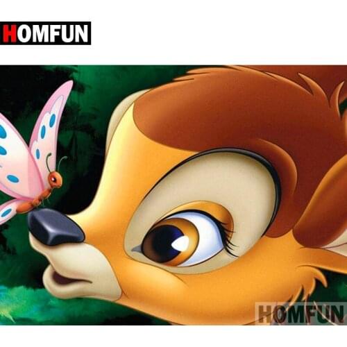 HOMFUN 5D DIY Diamond Painting Full Square/Round Drill "Cartoon deer" Embroidery Cross Stitch gift Home Decor Gift A08634