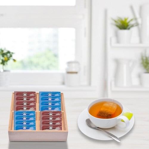 Bamboo Box Creative Desktop Organizer Wooden Storage Box Chess / Card / Playing Card Packaging Case 4 Compartments With Lid