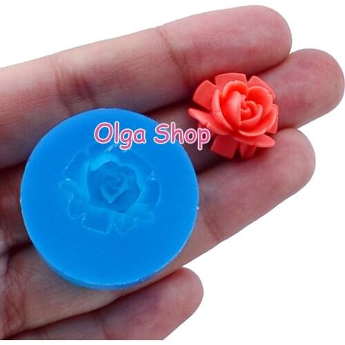 HYL306U 16.5mm x 17.3mm Flower Silicone Mold Fondant Cake Decoration Candy Resin Clay Earrings Necklace Craft Soap Candle