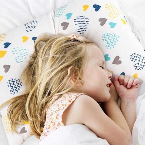 Baby Pillowcase Ultra Soft Cotton Kids Toddler Cot Bed Sleeping Pillow Cover Envelope Style Travel Pillowcase