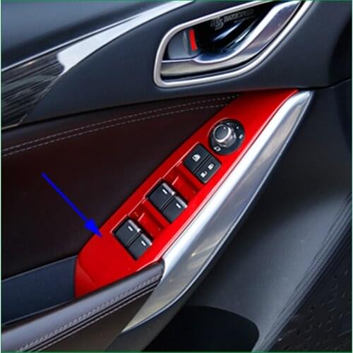 For Left Hand Drive! For Mazda 6 Atenza M6 2016 2017 Interior Door Armrest Window Lift Switch Button Panel Cover Trim Auto Parts