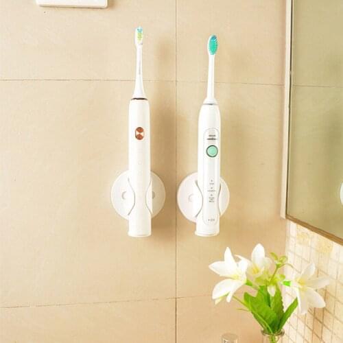 Electric Toothbrush Holder Wall Mounted Plastic Toothbrush Stand Punch-free Space Saving Mildew Proof Home Bathroom Accessories
