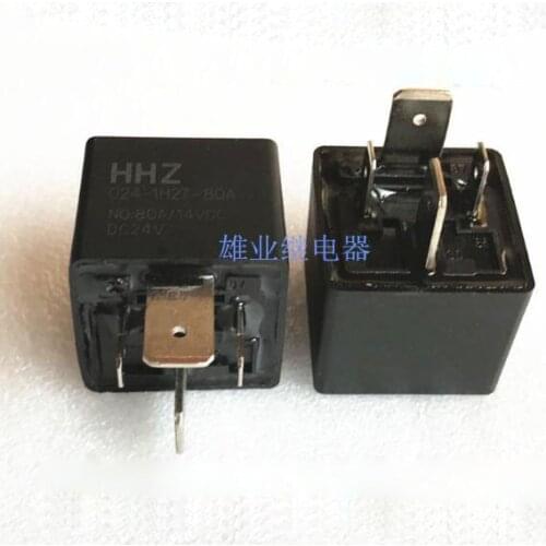 HOT NEW relay HHZ 024-1H2T 24VDC HHZ-024-1H2T-DC24V 0241H2T 24VDC DC24V 24V 80A 14VDC 4PIN