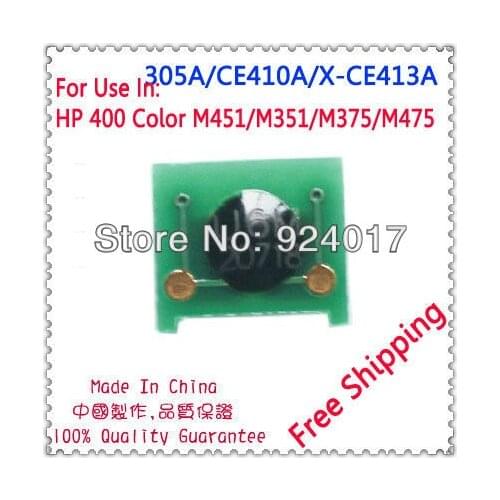 For HP 300 400 M351 M375 M451 M475 351 375 451 475 305A 305X CE410A CE410X CE411A CE412A CE413A 305 410 411 Toner Cartridge Chip