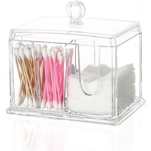 15cm/11cm10.5cm/Cotton swab box transparent cosmetic cotton box cosmetics storage box multi-function crystal storage box