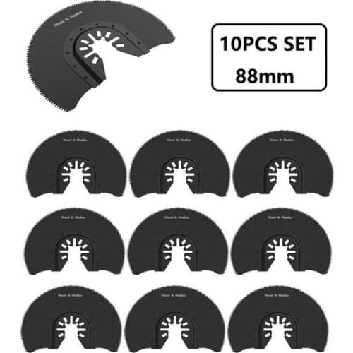10Pcs Semi Circular Multi Saw Blade Oscillating Tool Blades Multifunction Tools for Fein Dremel Power Tool Wood Metal Cutting