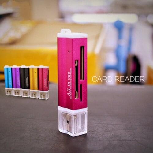 Hot Sellling for Micro SD SDHC TF M2 MMC MS PRO DUO All In 1 USB 2.0 Multi Memory Card Reader