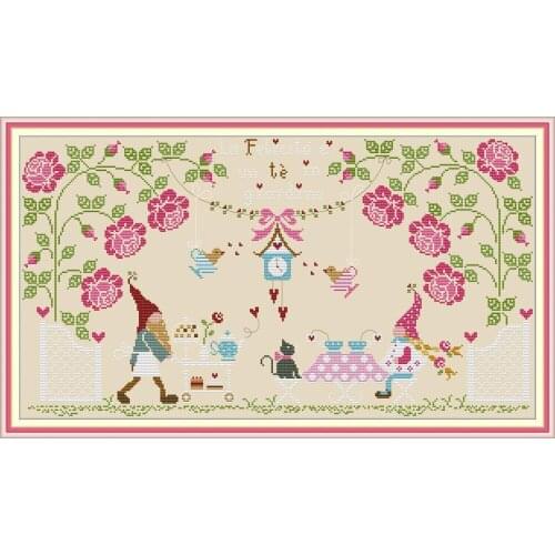 Everlasting Love Cross Stitch Kits Leisure Life Ecological Cotton Printed 14CT Holiday Gift Christmas Decorations Easy To Learn