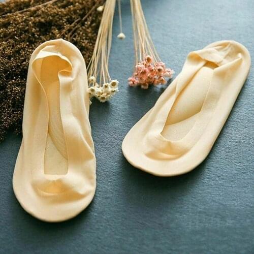 3D Sponge Padded Socks Womens No Show Cushion Liner Ice Silk Boat Sock Foot Pain Relief Arch Support Insole Sock