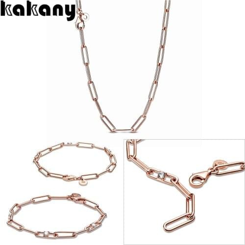 2020 New Fashion All-match High Quality Autumn and Winter Series Rose Gold Bracelets and Necklaces Ladies Accessories Jewelry