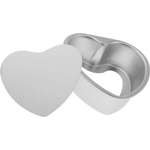 2021 New Aluminum Heart Shaped Cake Pan Set Cheesecake Baking Mold Non Stick Heart Layers