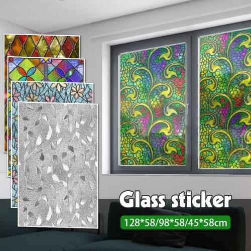 Glue-Free Stained Cellophane Static Electricity And Residue-Free Window Paper Bathroom Door Shading Film For Home Office