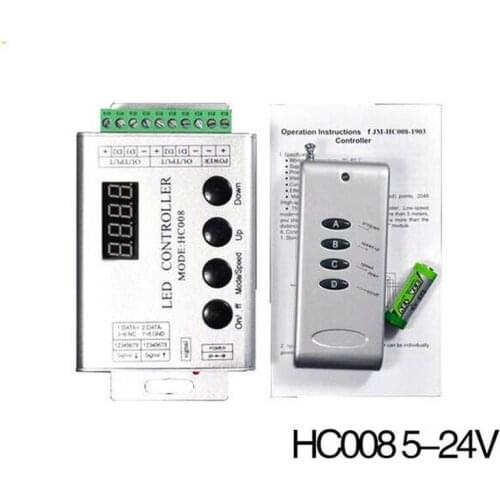 HC008 Programmable LED Pixel Controller with Remote WS2812 LPD8806 WS2811 WS2801
