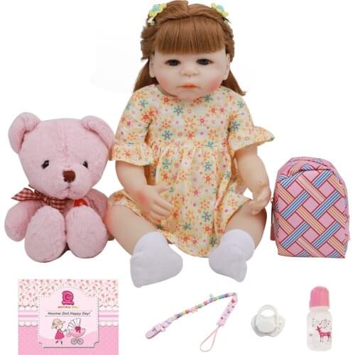 Lifelike Bebe Reborn Doll Full Silicone Vinyl Body Fantasy Realistic 48CM Newborn Baby For Childrens Day Gifts Present 19 Inch