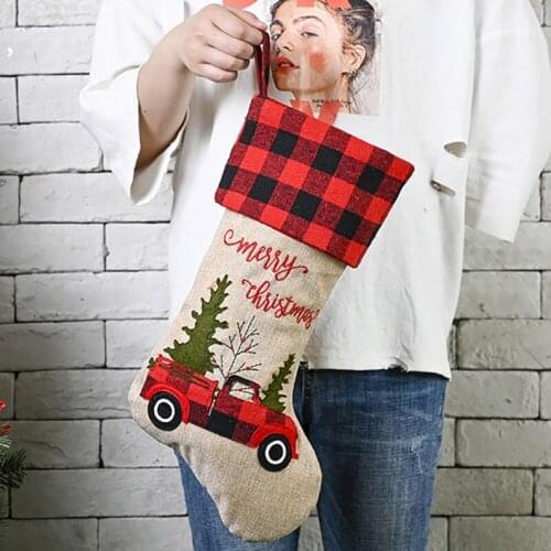 Christmas Socks Cute Hanging Ornaments Stocking Gift Holders Candy Bag New Year Festival Decorative Supplies Home Decor