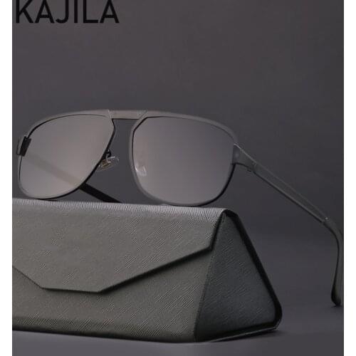 KAJILA Square Sunglasses Men 2021 Luxury Brand High Quality Vintage Rectangle Sun Glasses For Man With A Box Gafas De Sol Hombre