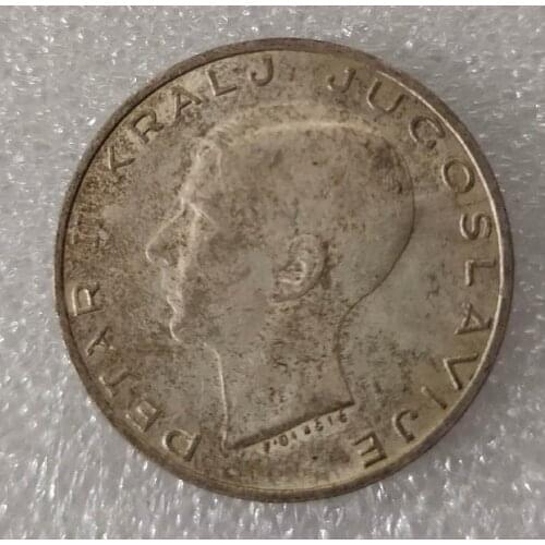 Yugoslavian Dinar 20 Peter Ii Old 100% Real Silver Original Coins Collectible Coin 1938