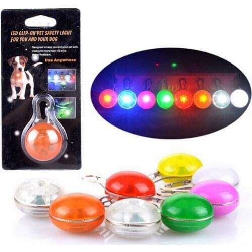 Pet Night Safety LED Flashlight Cat Dog Collar Leads Lights Glowing Pendant Necklace Pet Luminous Bright Glowing Collar in Dark