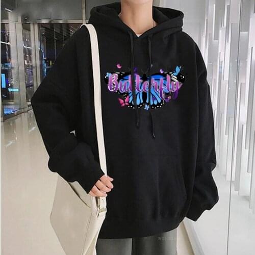 LOONA The Same Style Album-Butterfly Hoodies Sweatshirt Fashion Winter Female Fans Kpop Clothes Women Men Long Sleeve Sweatshirt