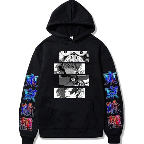 Mens Hoodie Anime Tokyo Ghoul Hoodies Men Women Streetwear Pullover Tokyo Ghoul Harajuku Hoodie Sweatshirt Tops Homme Hoodies