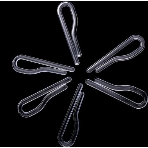 Pack of 100, Transparent Packaing Shirt Clips Pins without teeth for Clothes