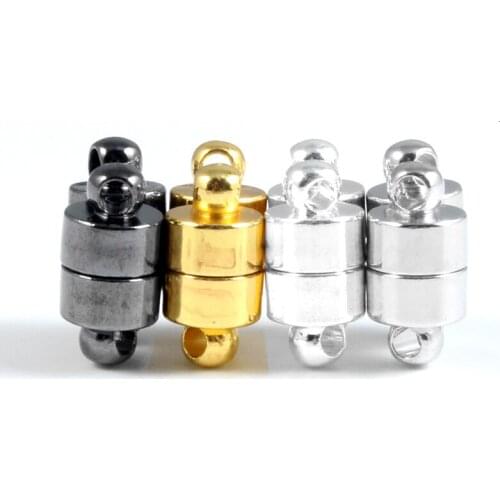 High Quality 10pcs 11X6mm 4 Color Copper Magnetic Clasp Jewelry Findings Making DIY Connected Clasps Necklace Bracelets Handmade