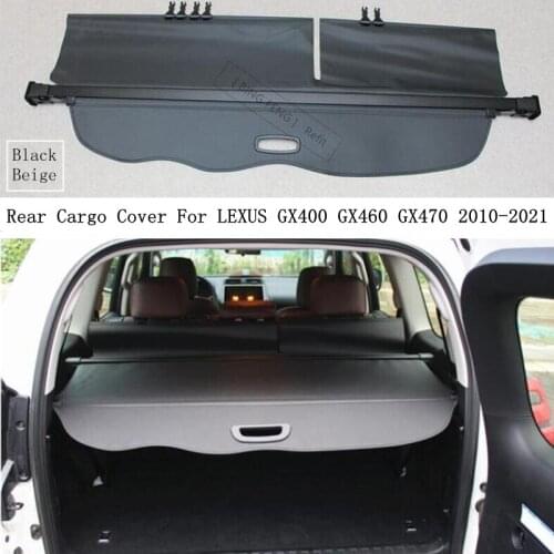 Rear Cargo Cover For LEXUS GX400 GX460 GX470 2010-2021 Privacy Trunk Screen Security Shield Shade Black Beige Auto Accessories