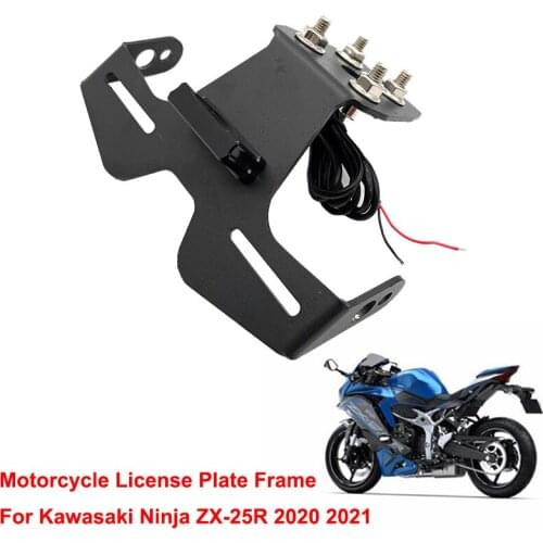 ZX 25R Motorcycle Tail Tidy Fender Eliminator LED License Plate Holder Bracket For Kawasaki Ninja ZX-25R 2020 2021 Accessories