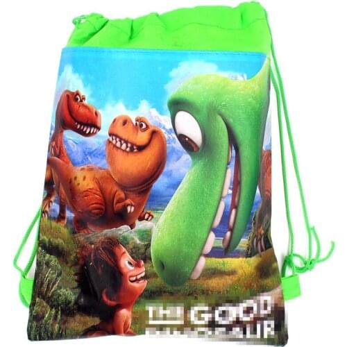Disney Dinosaurs 1pc Non-woven Cartoon Princess Sofia Mickey Coco Drawstring Goodie Bags Kid Favor Birthday Gift Supplies