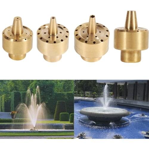 1Pc 1/4" 1/2" 3/4" 1" Brass Firework Water Column Fountain Nozzles Landscape Pond Sprinkler Layer Garden System Sprinkler