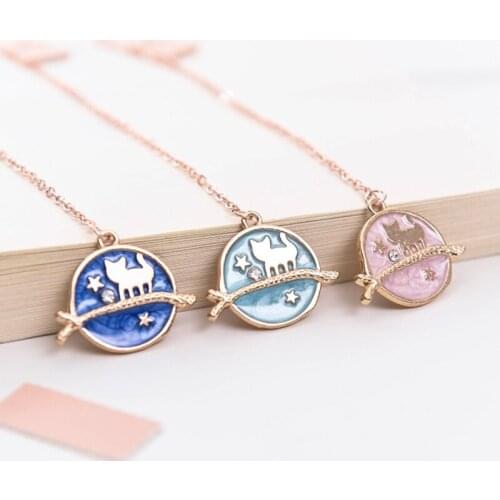 2pcs Creative Cartoon Metal Alloy Pendant Bookmark Page Clip Cute Bookmark Student Stationery Gifts Promotion Gift