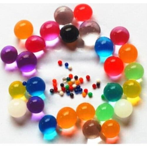 200pcs Multicolors Crystal Flower Jelly Mud Plants Pearls Vase Soil Gel Balls Children Toy Growing Up Water Ball Home Decoration