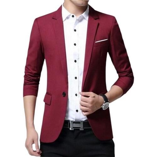 2021 Men Suits Jacket Spring Mens Two Buckle Blazer Mens Fashion Cotton Large Size Suit Jacket Mens Slim Casual Blazer