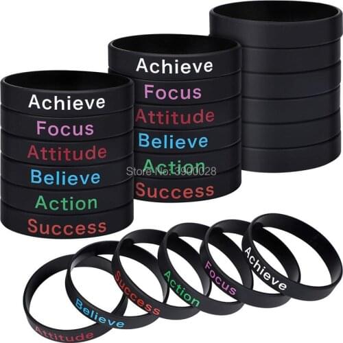 300pcs Inspirational silicone wristband Personalized Rubber bracelets Sports Gifts shipping by DHL A