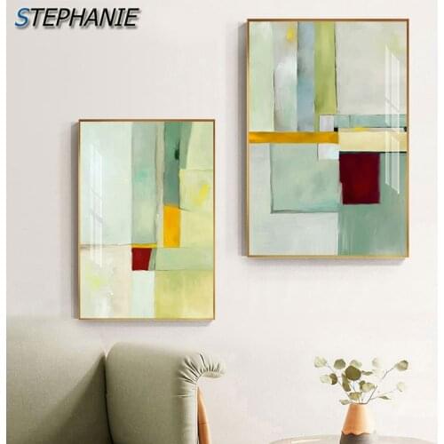 Abstract Red Green Canvas Painting Creativity Posters N Print Modern Canvas Art for Living Room Bedroom Nordic Wall Art Picture