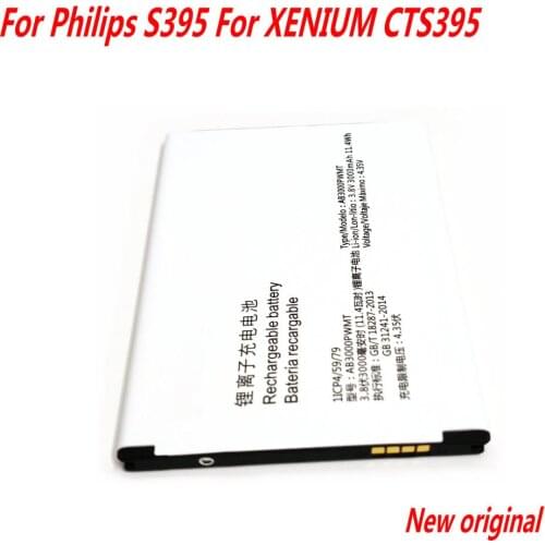 NEW Original 3000mAh AB3000PWMT Battery For Philips S395 For XENIUM CTS395 Mobile phone
