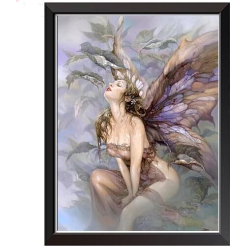 Diamond Painting 5d Fairy cartoon Diamond Embroidery wing Girl Full Square Round Drill Cross Stitch Beaded Handmade Gift A835