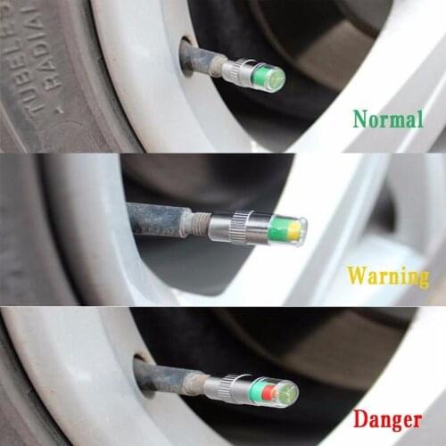 1PCS Car Auto Valve Caps Indicator Diagnostic Tools Kit Tire Pressure Monitor Tire Gage Alert Sensor Indicator