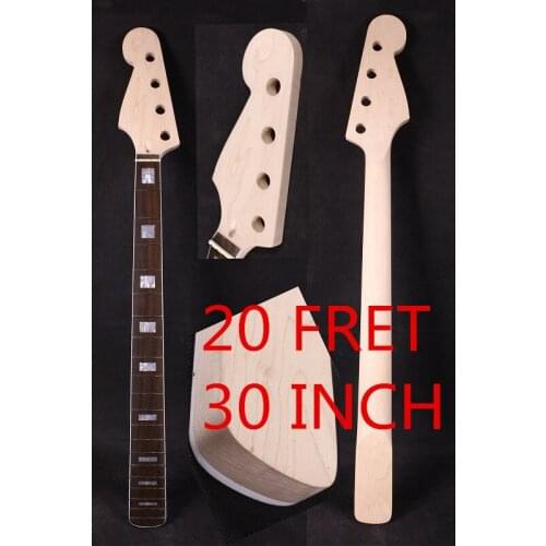 #B7 20fret 30 inch Electric Bass Guitar Neck Maple+Rose wood Unfinished nut width 42mm heel 65mm