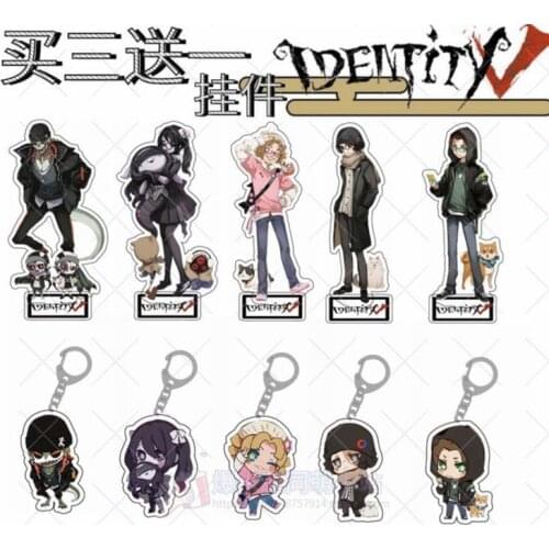 Anime Identity V Eli Clark Emma Woods Fiona Gilman Bags Pendant Keychain Acrylic Stand Model Figure Badge Brooch Keyring Decor