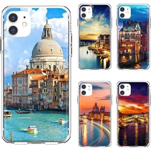 Water-City-Venice-Italy-Sunset-Print For Xiaomi poco X3 nfc F2 Pro M3 Mi 5X 6X Max Mix 1 2 2S 3 Mi5 Mi6 Mi3 Mi4 Soft TPU Case