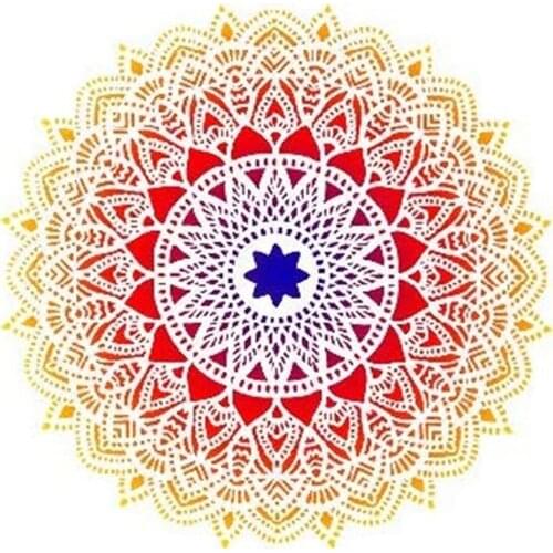 DIY Craft Layering Mandala Stencils for Painting on Wood Walls Art Scrapbooking Stamping Album Decorative Embossing Paper Cards
