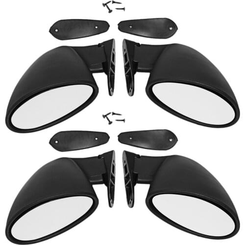 Classic Retro Door Wing Side Mirror Car Matte Rearview Mirror California Style Car Accessories Black L+R