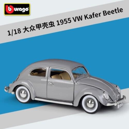 Bburago 1:18 1955 VW Kafer Beetle Alloy Model Car Static Metal Model Vehicles