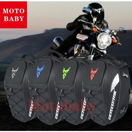 MOTOCENTRIC Motorcycle Tail Bag Waterproof Multifunction Tank Bags High Capacity Rider Rear Seat Helmet Backpack Luggage 4 Color